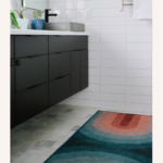 minimal mid-century modern bathroom design | Finding Beautiful Truth