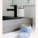 minimal mid-century modern bathroom design | Finding Beautiful Truth