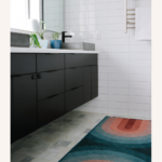 minimal mid-century modern bathroom design | Finding Beautiful Truth