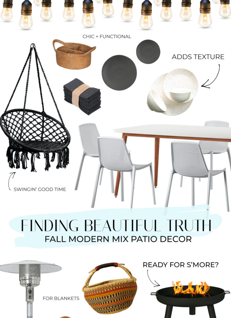 Modern Fall Patio Decor | Home Inspo via Finding Beautiful Truth
