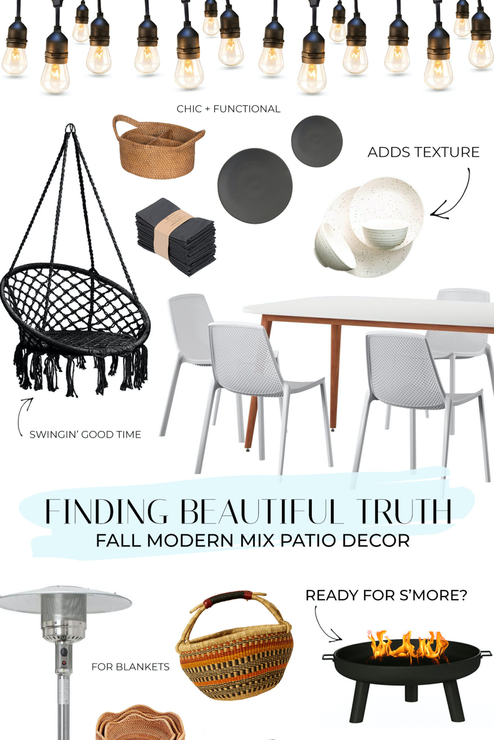 Modern Fall Patio Decor | Home Inspo via Finding Beautiful Truth