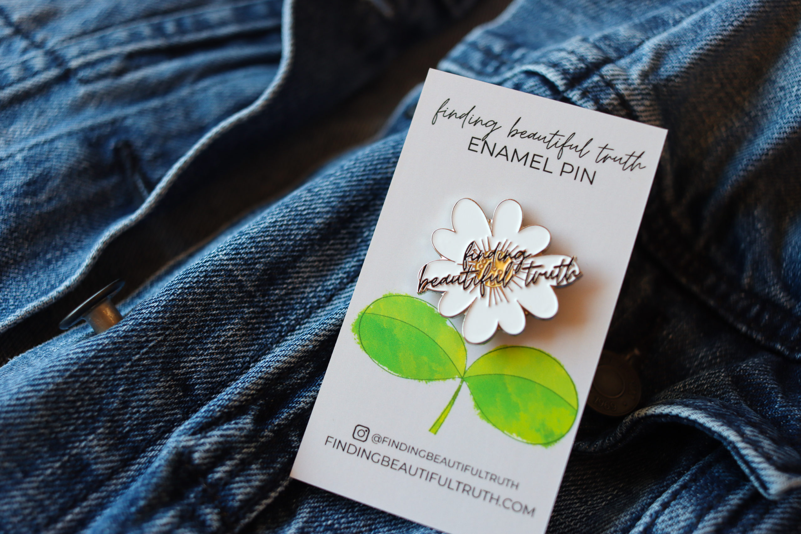 daisy enamel pin | Finding Beautiful Truth