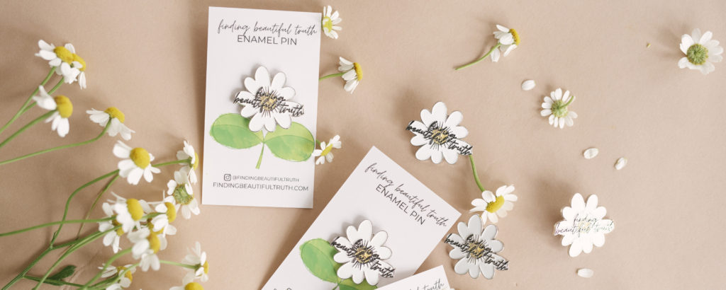 the daisy enamel pin | Finding Beautiful Truth
