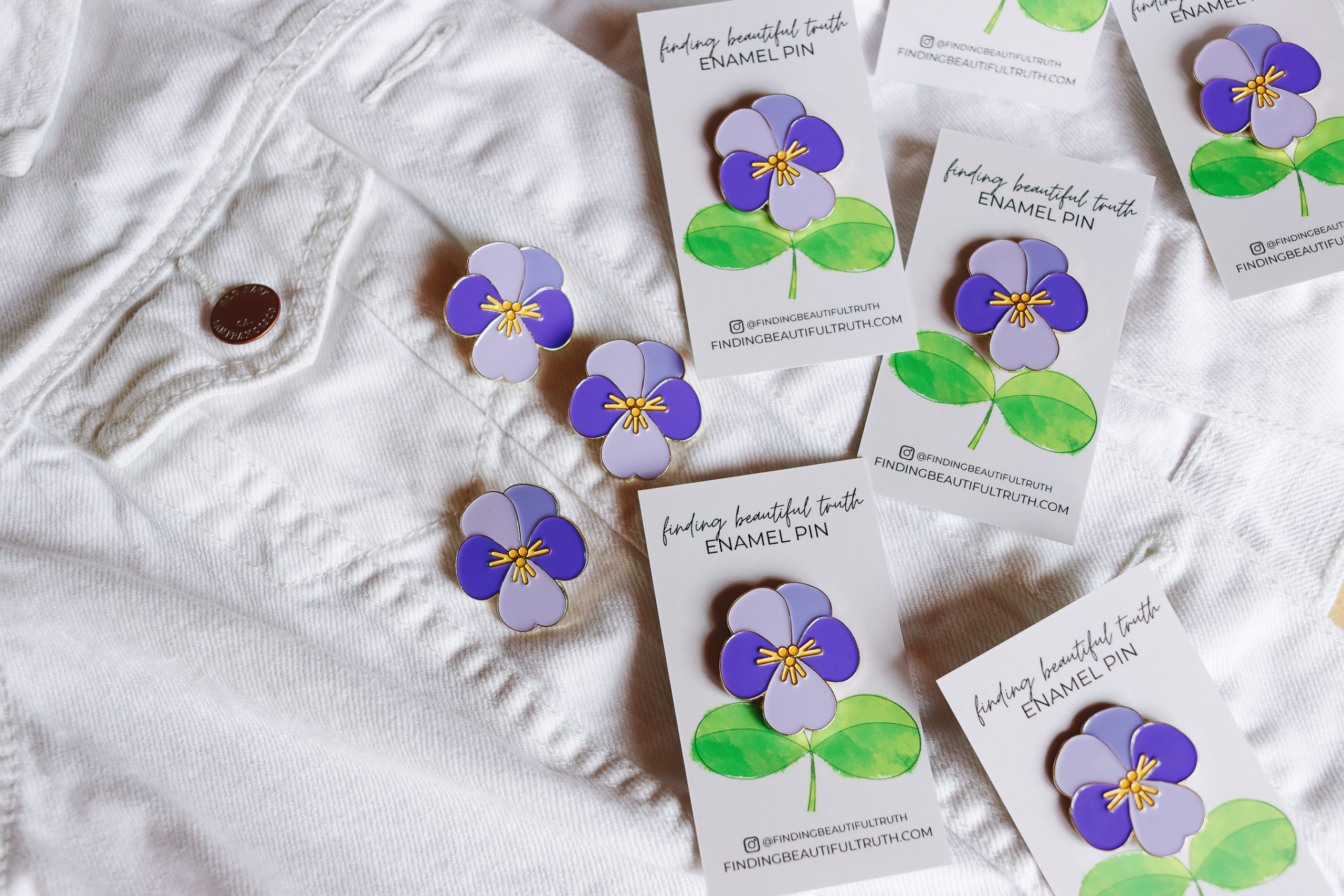 Violet Flower Enamel PIn