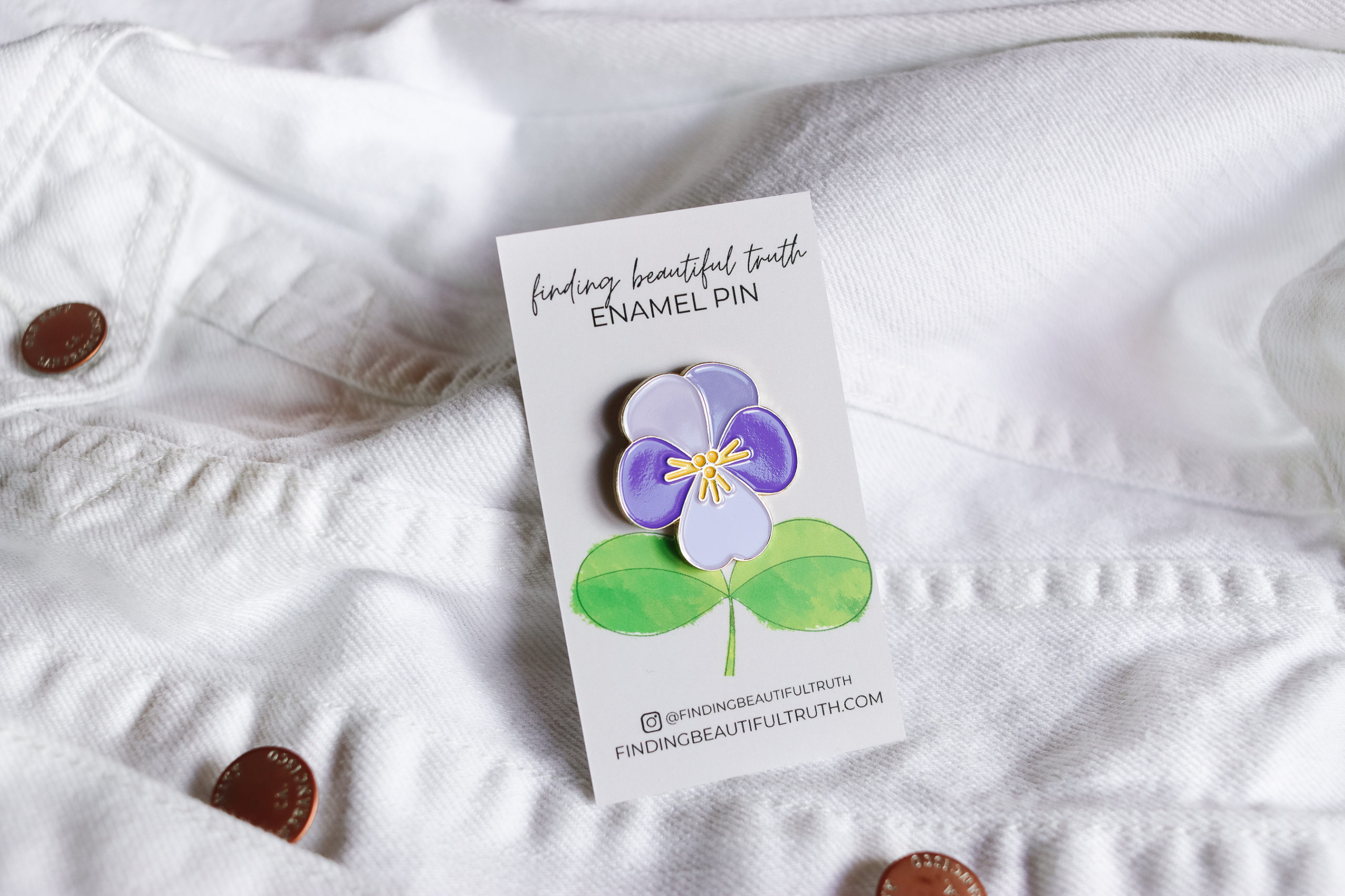 Violet Flower Enamel PIn